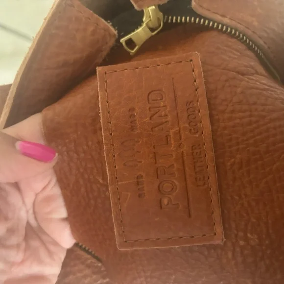 Portland Leather Brown Tote Bag - Picture 5 of 5